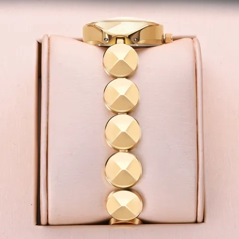 Reloj de Cuarzo para Mujer Lujo Corte Geométrico Caja de Aleación Esfera Radiante Strass Impermeable Reloj de Pulsera Moda Joyería