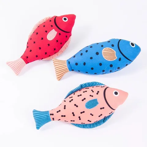 Catnip Cat Toy Simulated Fish Plush Interactive Chew Toy Teething Soft Interactive Play Toy For Pet Cats