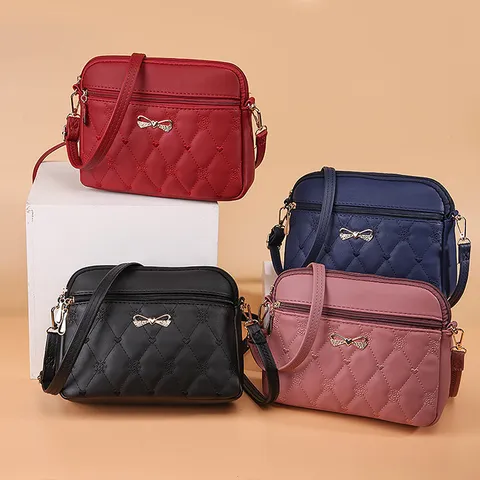 Women PU Leather Bucket Bag Crossbody Shoulder Bag Heart Embroidery Bowknot Fashion Handbag Daily Casual Purse
