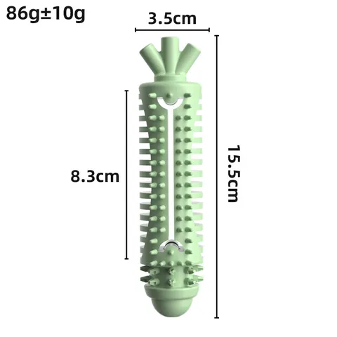 Pet Dog Teething Chew Toy Carrot Shape Silicone Molar Stick Interactive Cleaning Teeth Toy