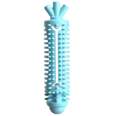 Pet Dog Teething Chew Toy Carrot Shape Silicone Molar Stick Interactive Cleaning Teeth Toy