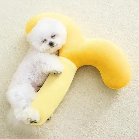 Cute Bean Sprout Pet Pillow Soft Plush Small Dog Cat Neck Pillow Soothing Sleeping Cushion Warm Pet Supplies
