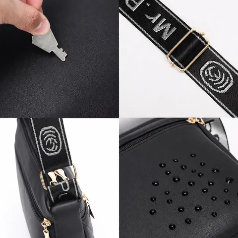Women Fashion PU Leather Quilted Shoulder Bag Elegant Crossbody Bag Daily Commute Large Capacity Handbag