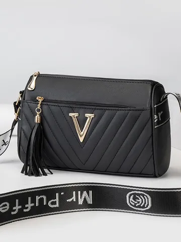 Women Large Capacity PU Leather Cylinder Shoulder Crossbody Bag Fashion Solid Color Casual Daily Handbag with Tassel