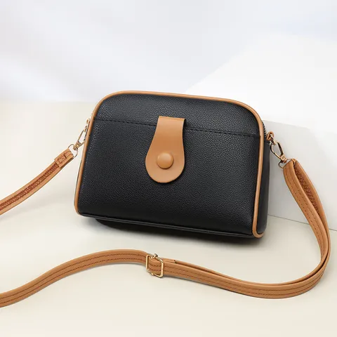 Women Fashion PU Leather Crossbody Bag Small Square Shell Bag Casual Solid Color Shoulder Bag Daily Handbag