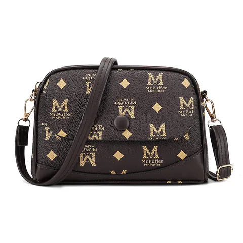 Damen Mode PU Leder Umhängetasche Vintage Monogramm Muschel Schultertasche Casual Pendeln Handtasche