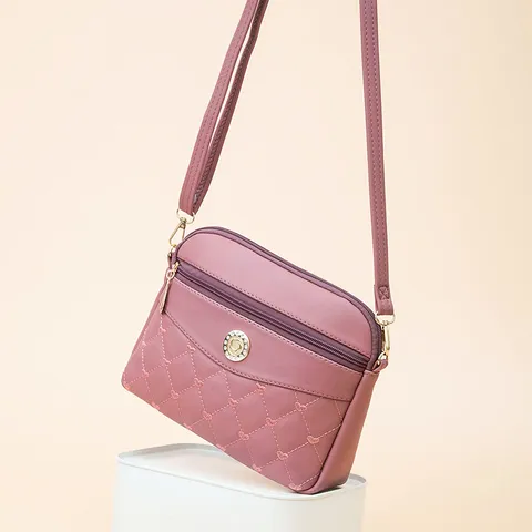 Women PU Leather Bucket Bag Elegant Heart Embroidery Quilted Shoulder Bag Casual Daily Top Handle Crossbody Bag