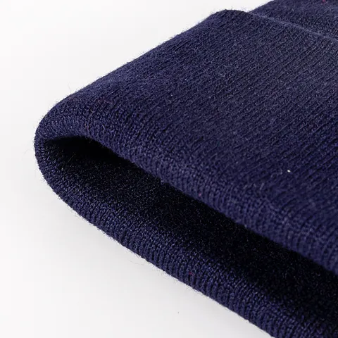 Winter Fleece Lined Knit Hat For Men Women Solid Color Warm Beanie With Pom Pom Casual Thickened Acrylic Ski Cap