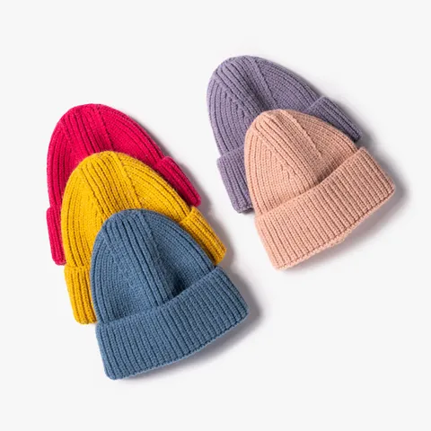 Winter Warm Knit Beanie Hat For Women Men Cashmere Blend Solid Color Slouchy Casual Ski Cap Soft Stretch Winter Hat