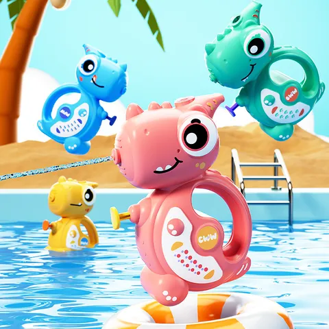 Kids Cartoon Dinosaur Water Gun Toy Summer Outdoor Beach Pool Water Play Cute Animal Spray Toy For Children