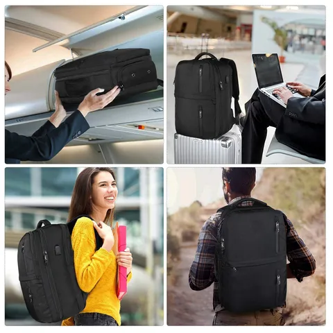 Großer Reise-Laptop-Rucksack 17 Zoll Handgepäcktasche Mit Schuhfach USB-Anschluss Business-Rucksack Für Damen Und Herren