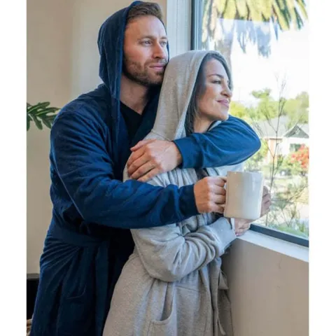 Unisex Thick Soft Hooded Bathrobe For Men And Women Long Plush Fleece Robe With Belt And Pockets Winter Warm Loungewear