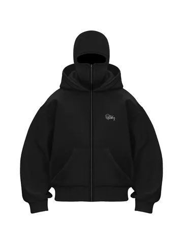 Balaclava Mask Hoodie Fleece Streetwear Loose Jacket Top Unisex Casual Winter Warm Pullover For Men Women Outerwear Sweatshirt