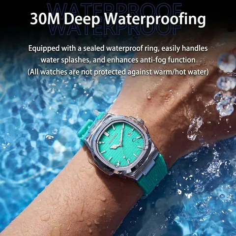 Herren Quarz Uhr Mode Silikon Armband Business Casual Wasserdicht Leuchtend Armbanduhr Männlich