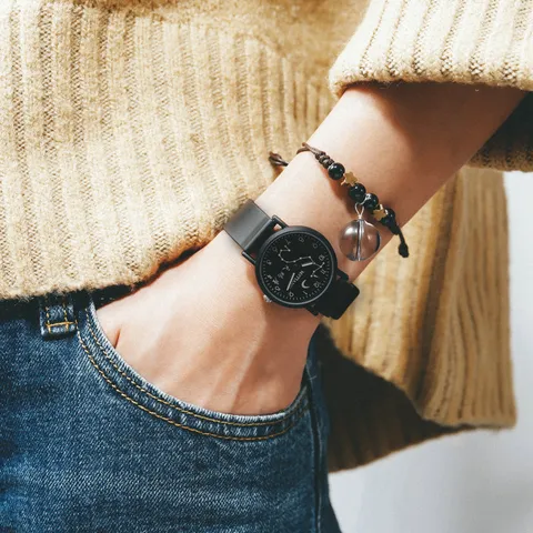 Zwölf Sternzeichen Studenten Quarzuhr Mode Lässig Leuchtendes Zifferblatt Silikonarmband Jugend Analog Armbanduhr