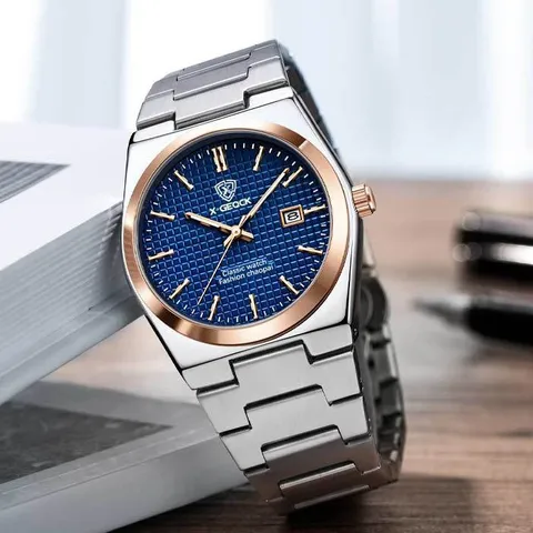 Luxus Herren Edelstahl Quarz Uhr Business Lässig Wasserdichte Armbanduhr Mit Kalender Datumsanzeige Und Zifferblatt