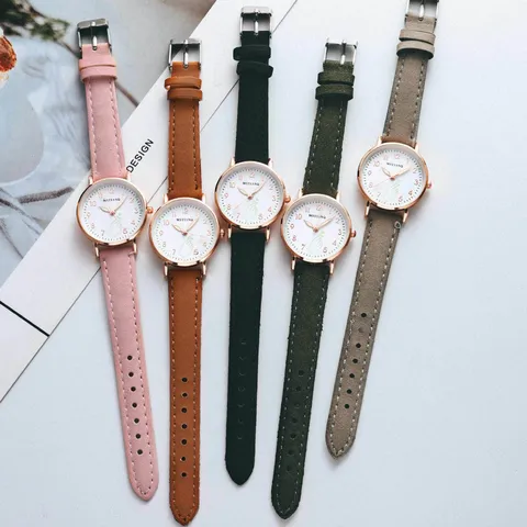 Women's Quartz Watch Simple Casual Student Luminous Waterproof Wristwatch With Pink Gift Box Fashion Girl Watch