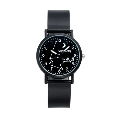 Zwölf Sternzeichen Studenten Quarzuhr Mode Lässig Leuchtendes Zifferblatt Silikonarmband Jugend Analog Armbanduhr