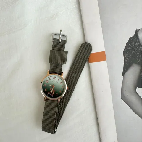 Lässige Quarzuhr Canvas Armband Farbverlauf Zifferblatt Studenten Armbanduhr Mode Analoge Business Freizeit Uhr Für Damen
