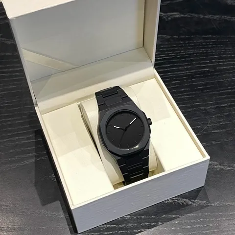 Herren Quarzuhr Minimalistische Oktagonale Lünette Business Lässige Wasserdichte Armbanduhr Mit Legierung Armband Und ABS Gehäuse