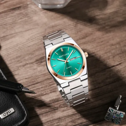 Herren Quarz Uhr Edelstahl Wasserdicht Business Lässige Armbanduhr Mit Doppelter Kalenderanzeige Armbanduhr Für Herren