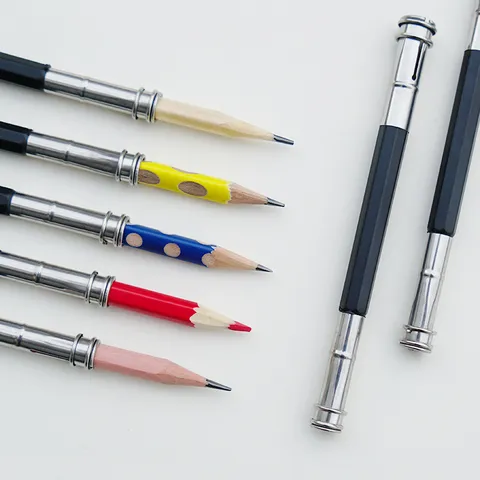 Double Head Pencil Extender Sketching Art Drawing Tool Adjustable Metal Pen Lengthener Office School Supplies