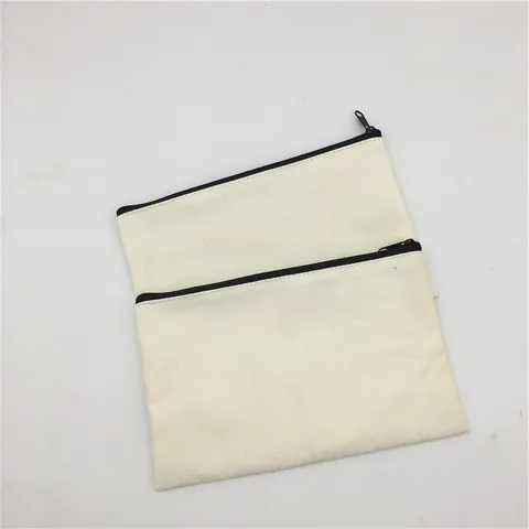 Minimalistisches Segeltuch Unbedruckt Federmäppchen Kreativ DIY Handbemalt Aufbewahrungstasche Münzbeutel Schreibwarentasche Für Schule Büro