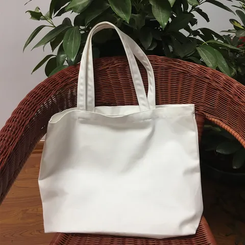 DIY Blanko Handbemalt Canvas Tote Tasche Große Kapazität Weiß Schwarz Schulter Einkaufstasche Umweltfreundliche Schultasche Für Damen