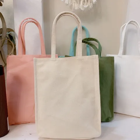 Casual Canvas Tote Bag Plain Solid Color Handbag Simple Top Handle Shopping Bag For Women Everyday Outdoors Travel Grocery Pouches