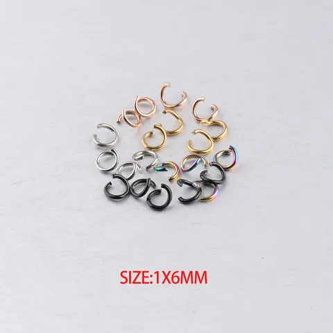 Stainless Steel Open Rings Jump Rings DIY Jewelry Making Connectors Multi Color Electroplated Round Findings For Crafts