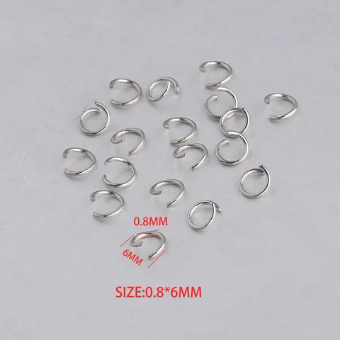 Stainless Steel Open Jump Rings DIY Jewelry Making Connectors Round Metal Ring Findings For Necklace Crafting
