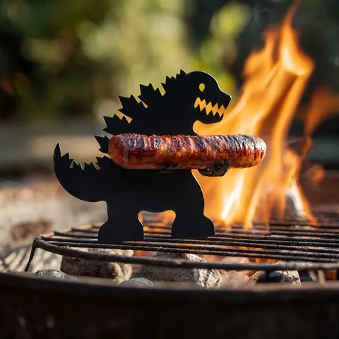 Δημιουργικό Εργαλείο Ψησίματος BBQ από Σίδερο Φορητό Υπαίθριο Κάμπινγκ Πιρούνι Αστείο Σχήμα Ζώου Αξεσουάρ Ψησίματος