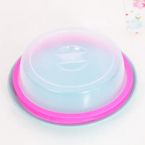 Couvercle Anti-Éclaboussures pour Micro-Ondes en Plastique Couvercle Alimentaire Transparent Organisateur de Cuisine