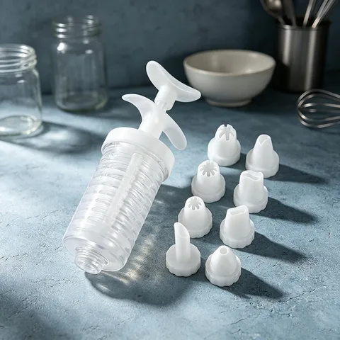 Plastic Cookie Press Gun And Piping Tips Decorating Set For Baking Cream Cake Cookie Kitchen Accessories