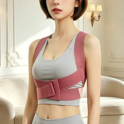 Adult Yoga Elastic Shoulder Back Support Belt Posture Corrector Adjustable Back Straightener Fitness Training Strap