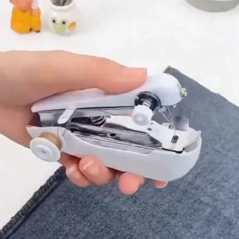 Portable Handheld Mini Sewing Machine Compact Cordless Manual Household Sewing Tool For Quick Repairs DIY Clothes