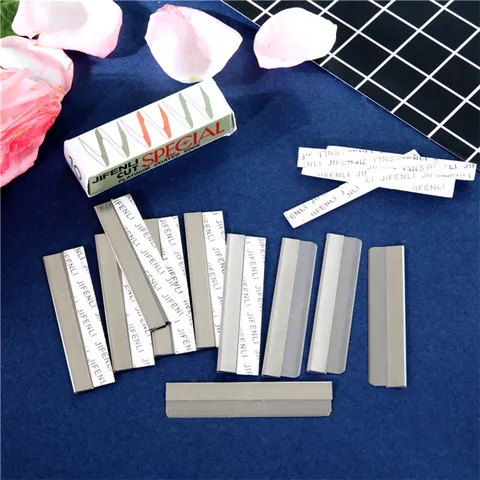 Stainless Steel Eyebrow Razor Blades Platinum Coated Edge Facial Hair Removal Eyebrow Shaper Makeup Tool