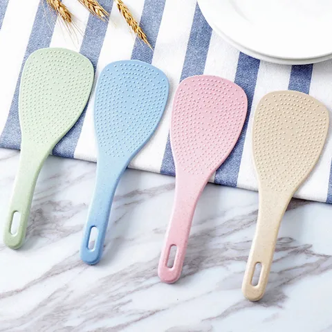 Cuillère à Riz Antiadhésive en Paille de Blé Palette en Plastique Cuillère de Service de Cuisine Ustensile de Cuisine