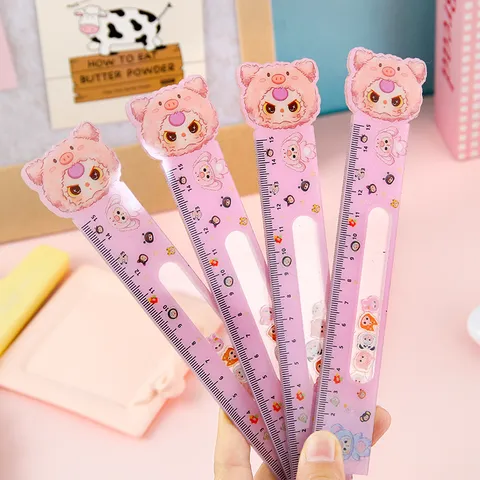 Süßer Cartoon Acryl Treibsand Gerade Lineal Schüler Kawaii Messwerkzeug Büro Schule Schreibwaren