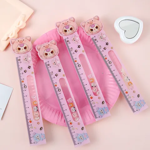 Süßer Cartoon Acryl Treibsand Gerade Lineal Schüler Kawaii Messwerkzeug Büro Schule Schreibwaren