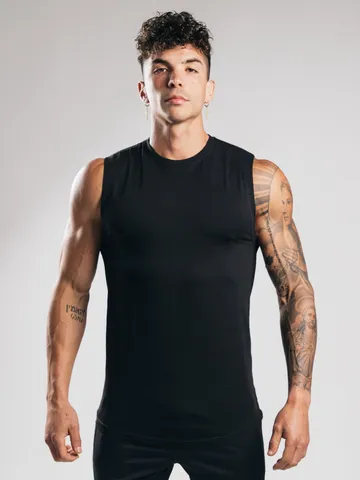 Heren Casual Katoen Fitness Mouwloos Tanktop Basis Effen Kleur Ronde Hals Gym Sportkleding