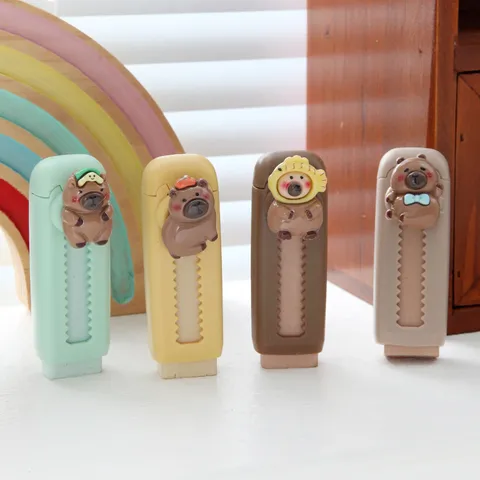 Kreativer Capybara Push-Pull Radiergummi TPR Süßes Cartoon Tier Design Saubere Korrektur Schreibwaren Für Schüler Büro