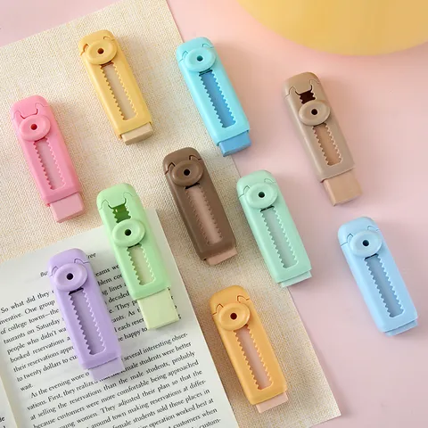 Push-Typ Schüler Radiergummi mit austauschbarem Kern Sauberes spurloses sicheres TPE Material Schreibwaren für Schule Büro Kinder