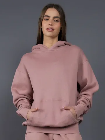 Men's Women's Casual Fleece Lined Pullover Hoodie Oversized Solid Color Long Sleeve Hooded Sweatshirt Winter Warm Athletic Top