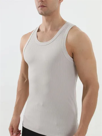 Heren Sneldrogend Sport Tanktop Effen Kleur Ademend Mouwloos Hemd Voor Fitness Hardlopen Gym Workout Sportkleding
