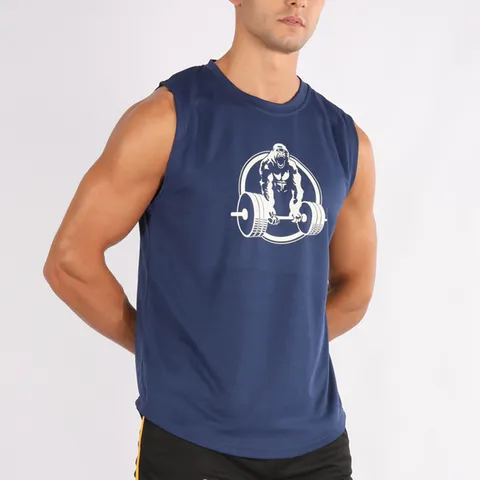 Men's Quick Dry Athletic Tank Top Sleeveless Fitness Workout Gym Running Shirt Casual Breathable Mesh Summer Top