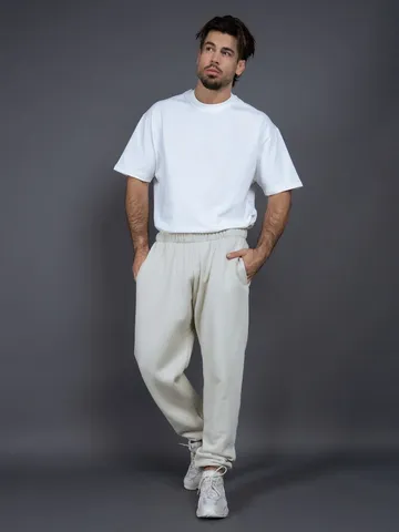 Men's Casual Loose Fit Fleece Lined Sweatpants Winter Thickened Warm Joggers Cotton Blend Sports Pants For Outdoor Daily Wear