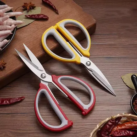 Stainless Steel Household Kitchen Scissors Multifunctional Heavy Duty Office Handcrafted Scissors Sharp Cutting Tool