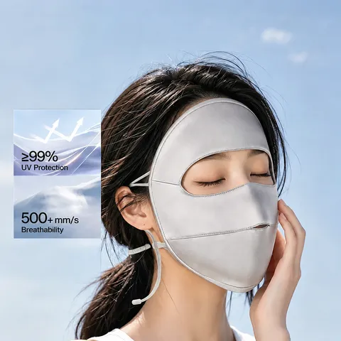 Women's Silk Sun Protection Face Mask Breathable Full Face Anti-UV Shield Outdoor Cycling UV Protection Mask