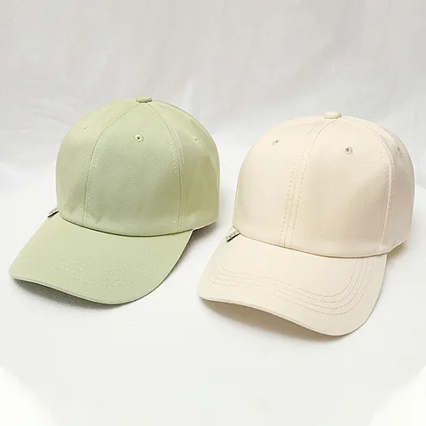 Unisex Katoen Honkbalpet Casual Effen Kleur Gebogen Rand Zonnehoed Verstelbare Mode Koppel Sport Pet